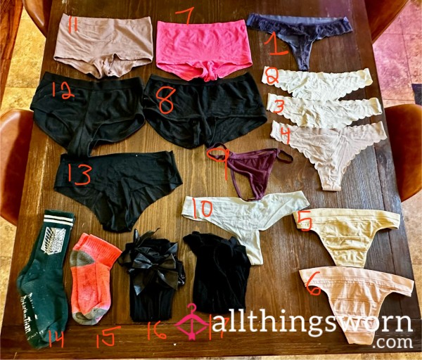 Used Panties And Sock Selection