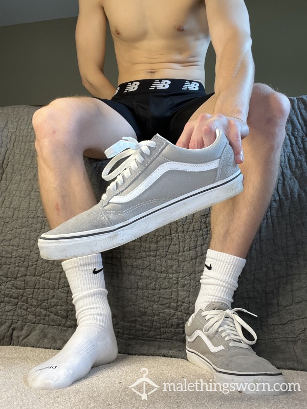 USED Sk*tE SHOES - GRAY VANS By An ALPHA JOCK TWINK