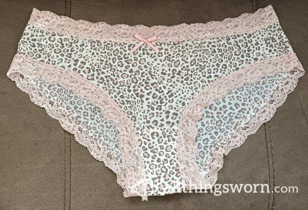 Used Women’s Animal Print Pink Lace Panties