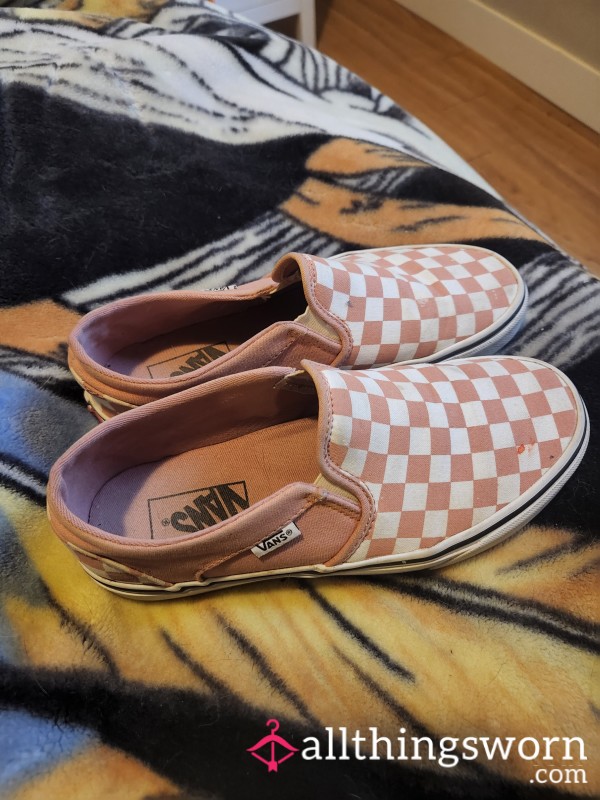 VANS Pink Checkered Flats [7.5 W US]