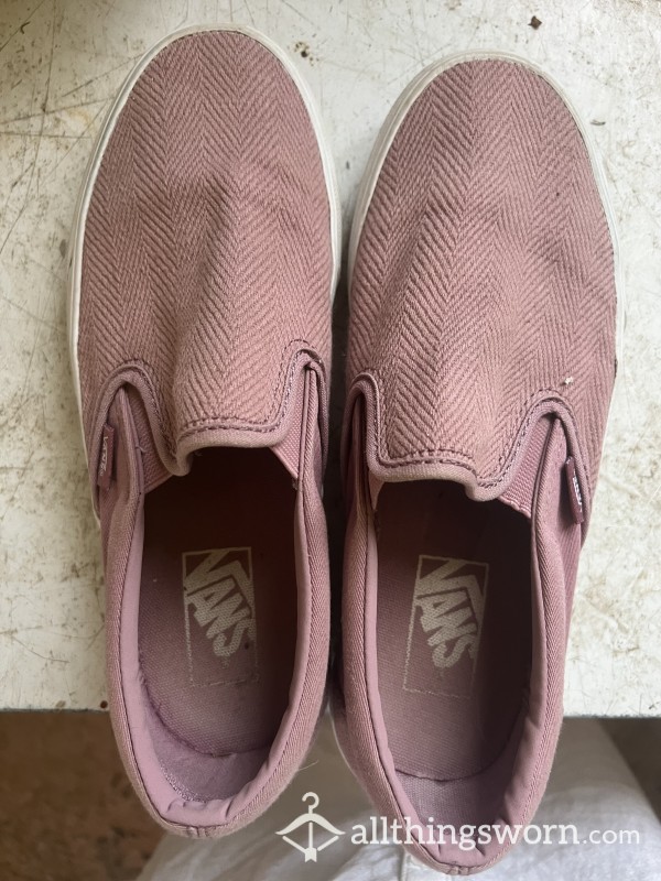 Vans Pink Slip On’s