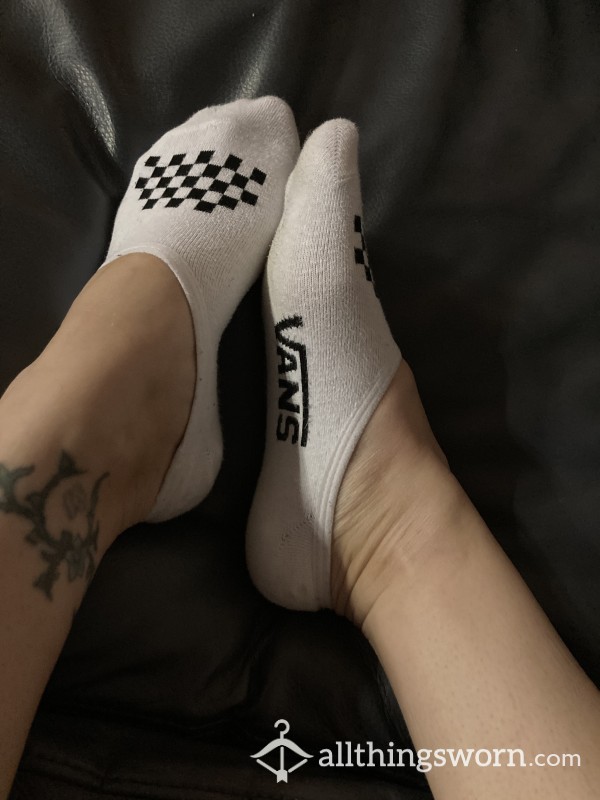 Vans White No Show Socks