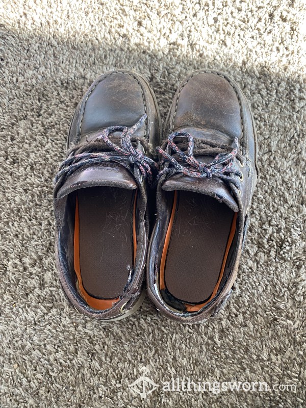 Very Well-Worn Sweaty Work Shoes