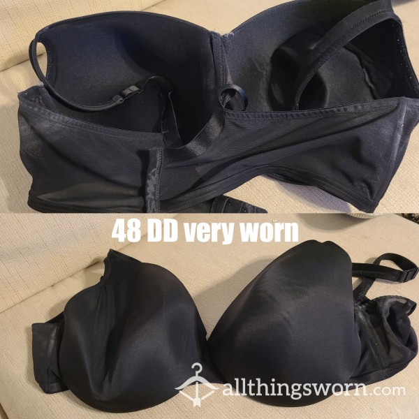 Very Worn Black Bra