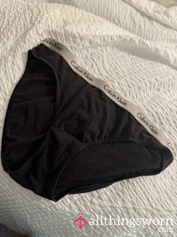 Very Worn Black Calvin Klein Panty