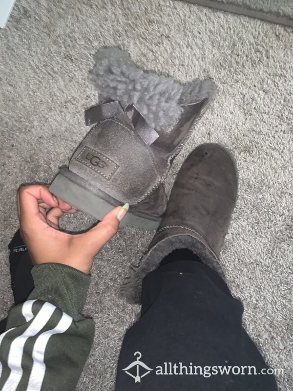 Very Worn Gray Bailey Boot