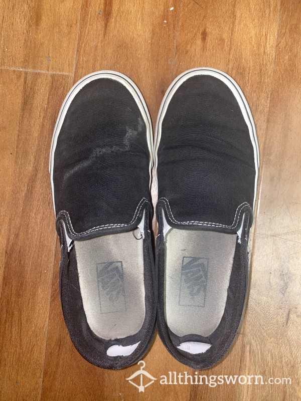 Very Worn & Used Daily Black Vans