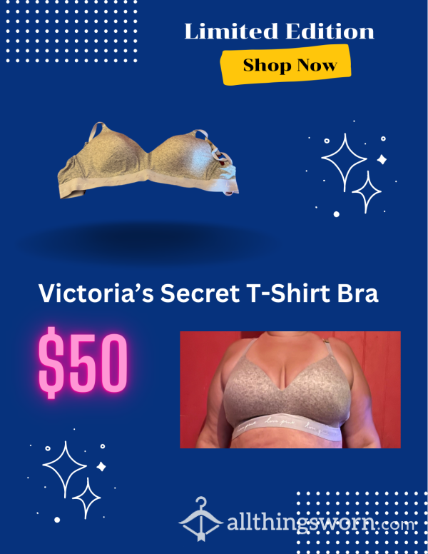 Victoria Secret Gray T-Shirt Bra