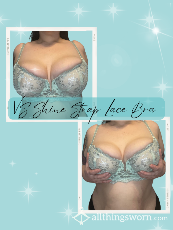 Victoria Secret Lace & Shine Strap Bra 🩵