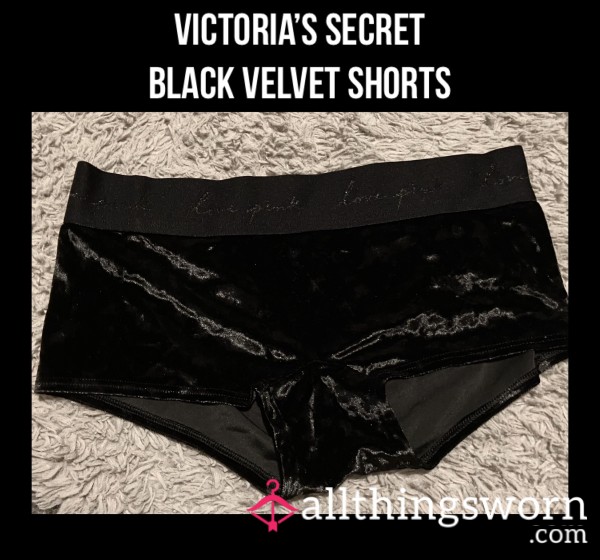 Victoria’s Secret Black Velvet Shorts🖤