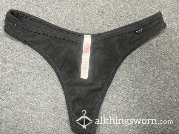 Victoria’s Secret Blk Cotton Thong