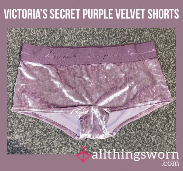 Victoria’s Secret Purple Velvet Shorts🍆