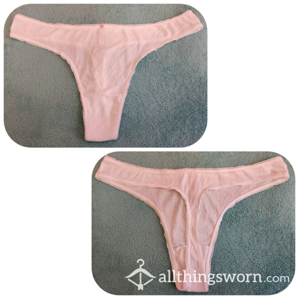 Victoria's Secret White Cotton Thong