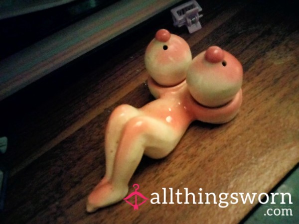 Vintage T*tties/salt And Pepper Shakers