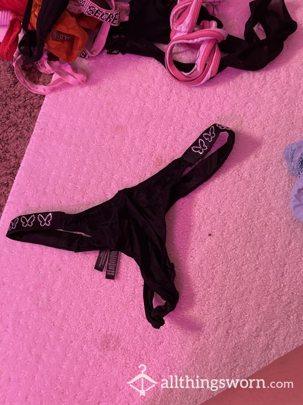 VS BLACK USED THONG