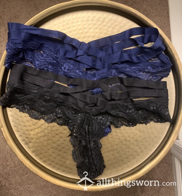 VS Cheeky Panties Blue And Black