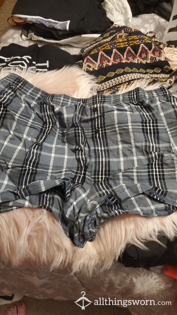 VS PINK Black/Grey Plaid Sleep Shorts