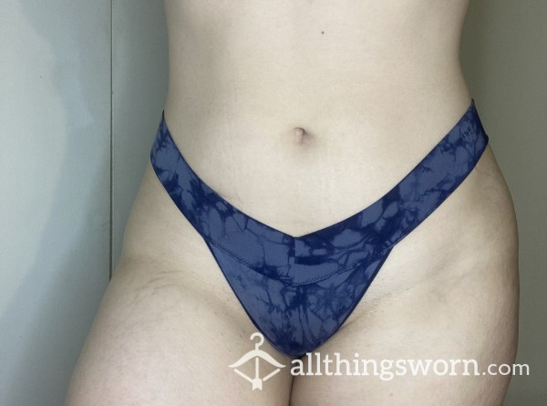 WELL WORN VS Blue Tye Dye Spandex Thong