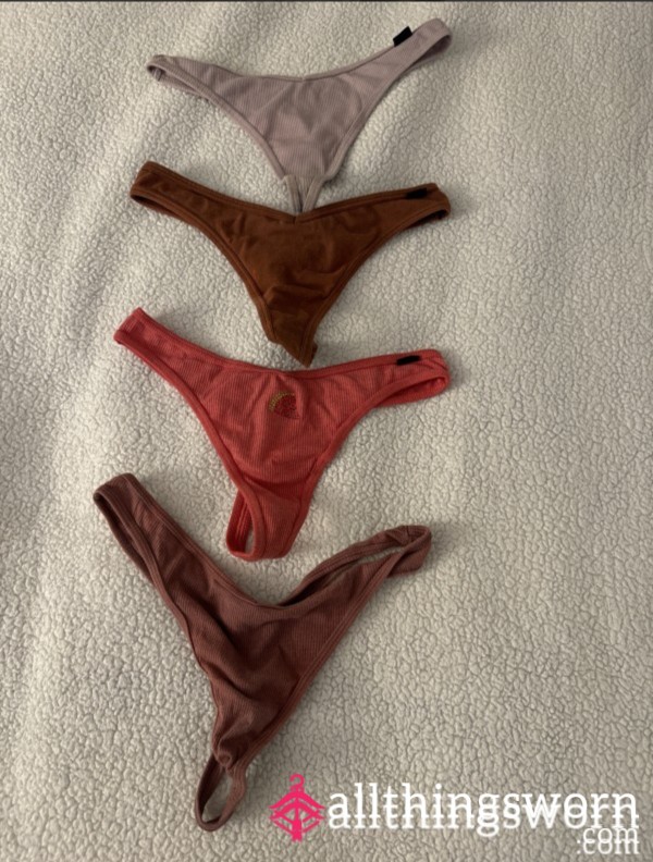 VS Pink Cotton Thongs