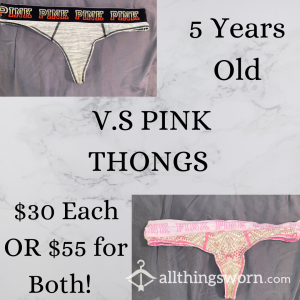 V.S. PINK Cotton Thongs 💓