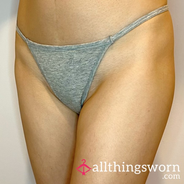 VS PINK Gray Cotton Gstring