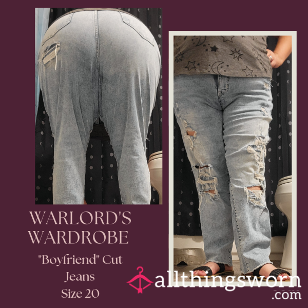 Warlord's Wardrobe: "Boyfriend" Cut Jeans, Size 20