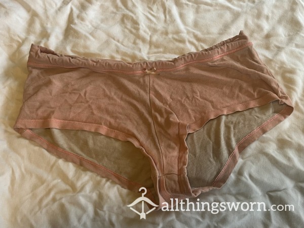 🚫SOLD🚫 Well-loved And Holey Pink Cotton Panties