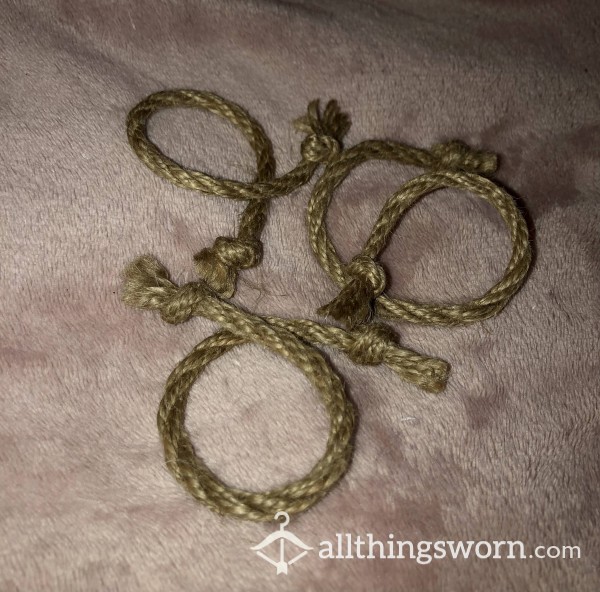 Well-used B0ndage Rope Offcuts - Years Of Tying, Sweat, C*m, Pain & Tears <3