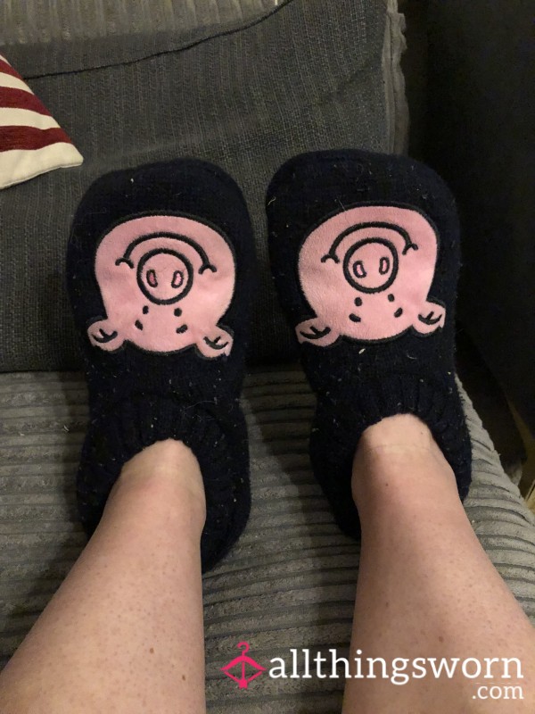 Well Used Piggy Slippers