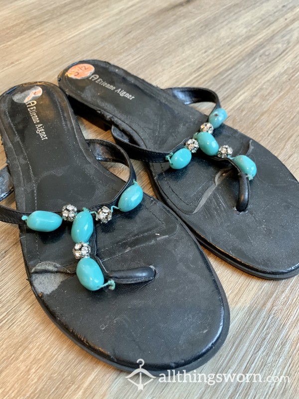 Well Worn Beaded Sandals