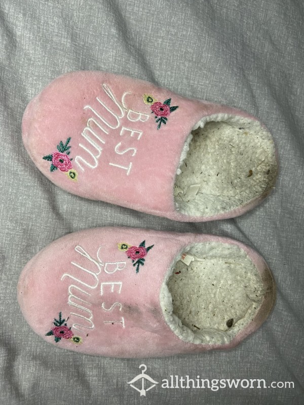 Well-Worn “BEST MUM” Slippers