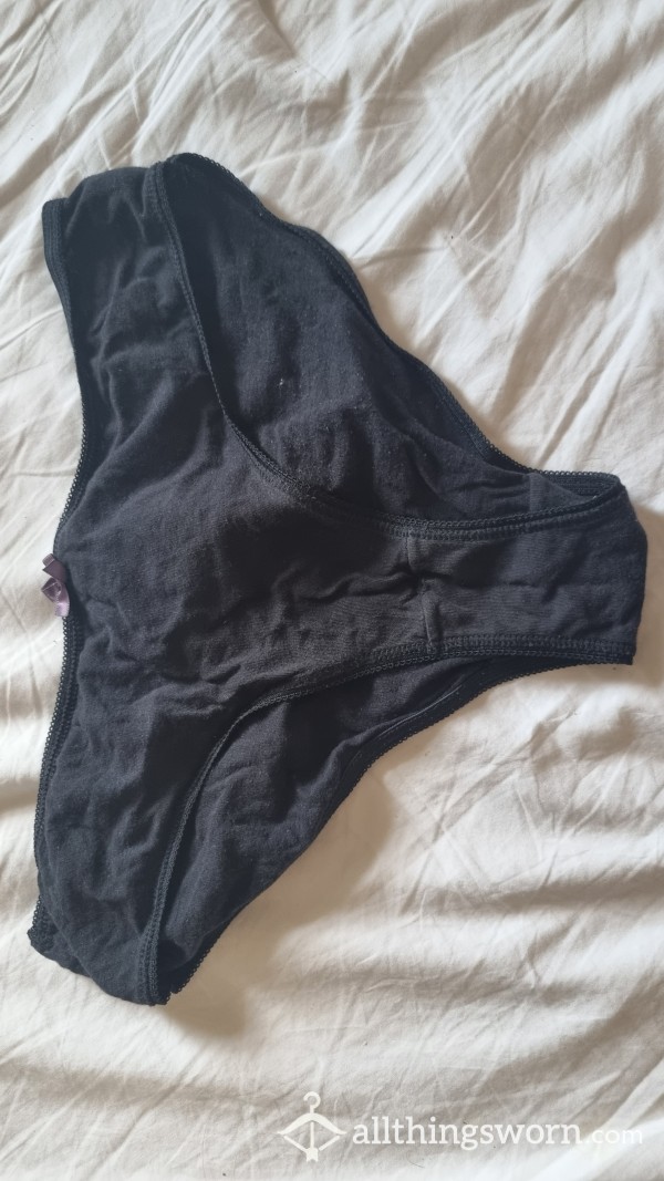 Well Worn Black Cheeky Panties