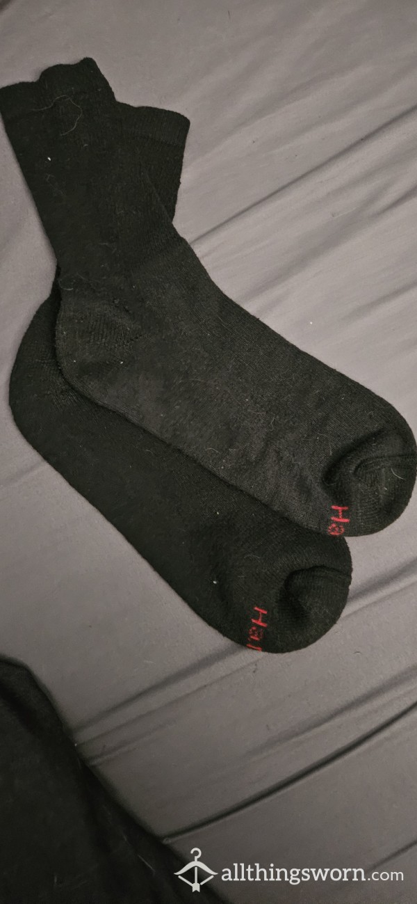 Well Worn Black Crew Socks