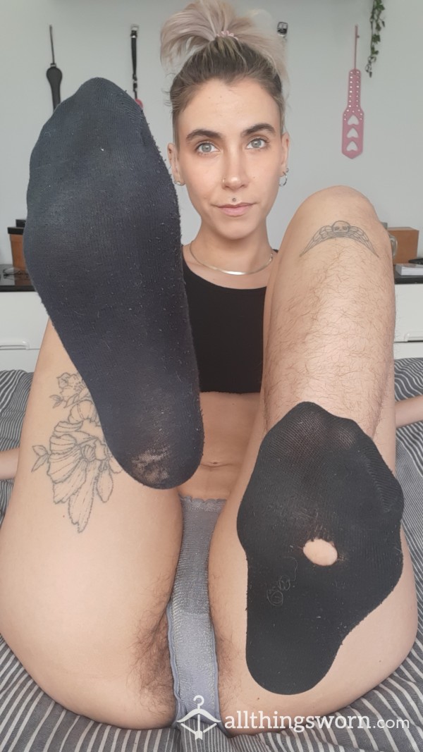 Well Worn Black Socks