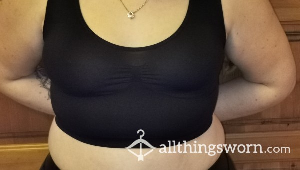 Well Worn Black Sports Bra Wireless