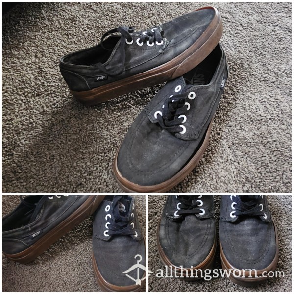 Well Worn Black Vans