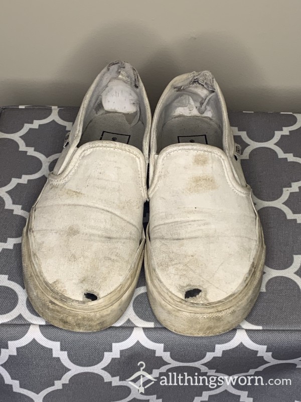 Well Worn Dirty White Vans