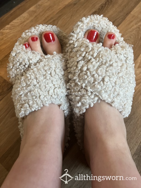 Well Worn Fluffy Slippers