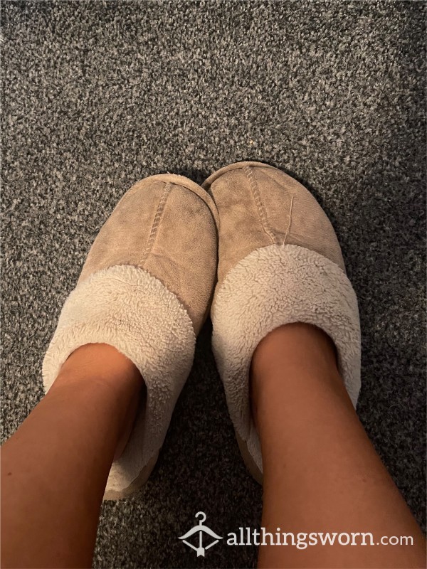 Well Worn Fluffy Slippers