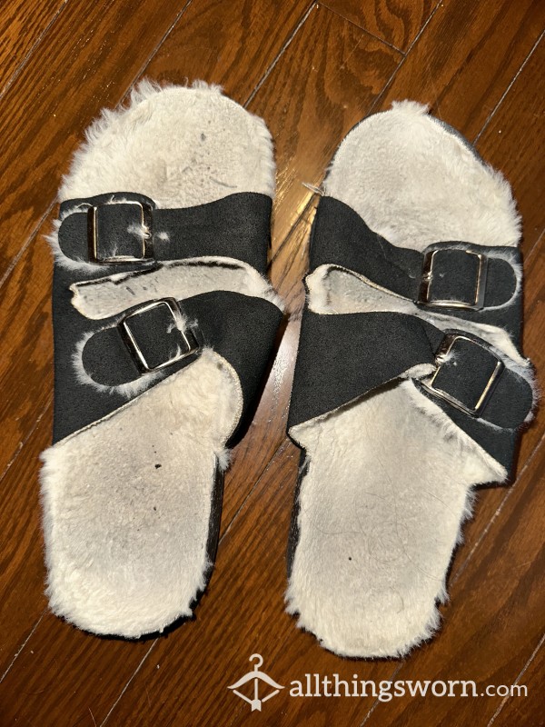 Well Worn Fuzzy Sandals