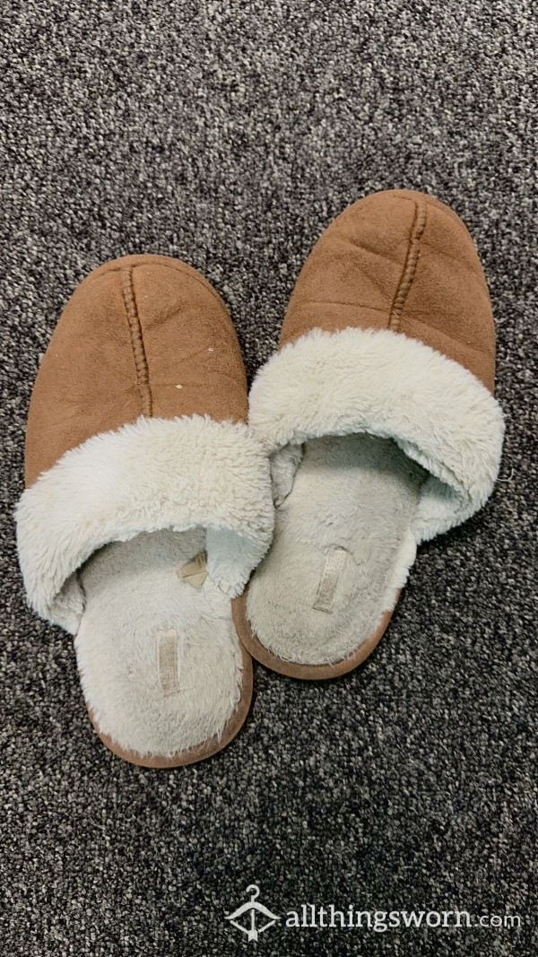 Well Worn Fuzzy Slippers