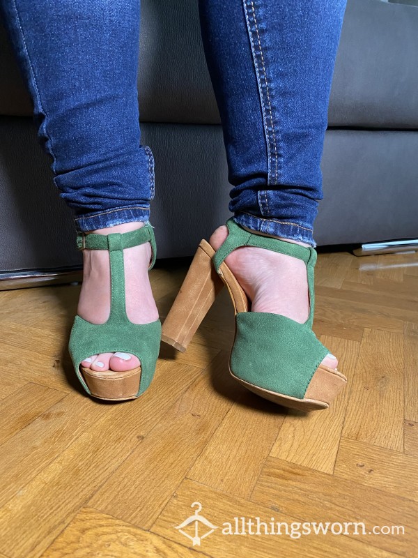 Well Worn Green Heels