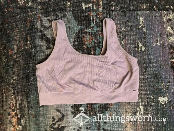 Sweaty Light Purple Sports Bra XXL