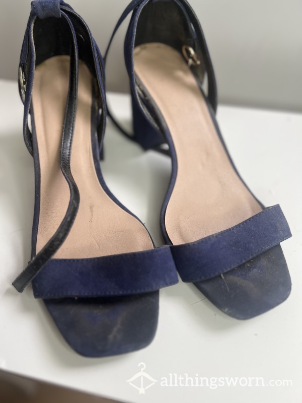 Well Worn Navy Blue Heels