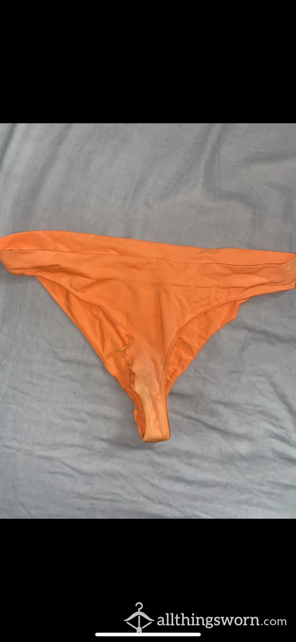 Well Worn Orange Panties❤️‍🔥