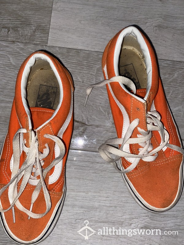 Well Worn Orange Sweaty Vans, Stinky Sweaty Feet Oder