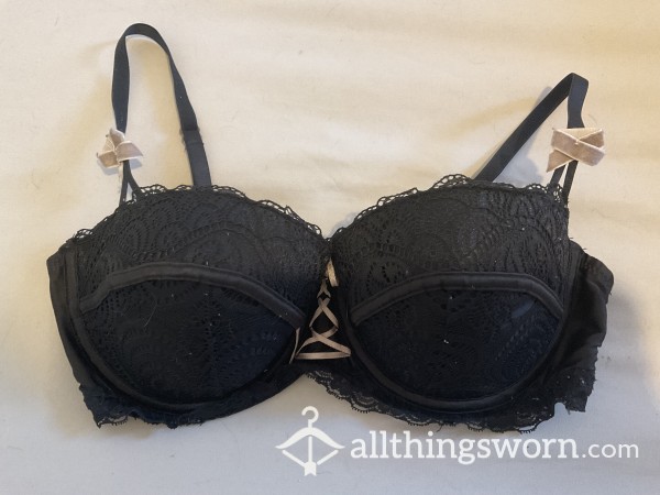 Well Worn Pretty Black Bra