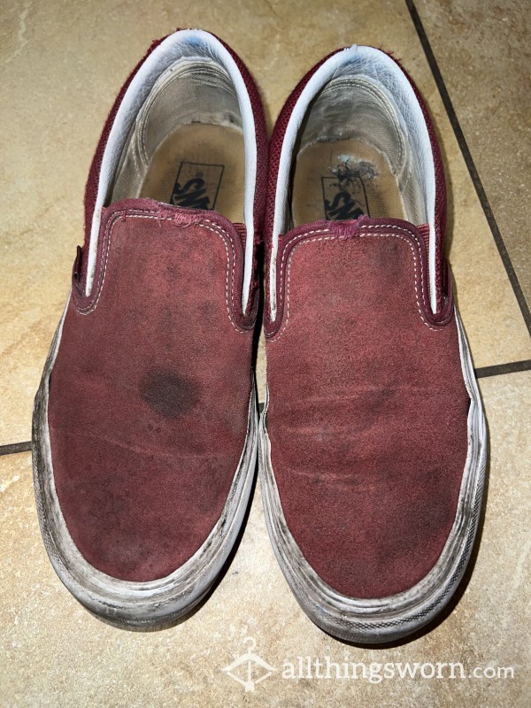 Well Worn Red Vans