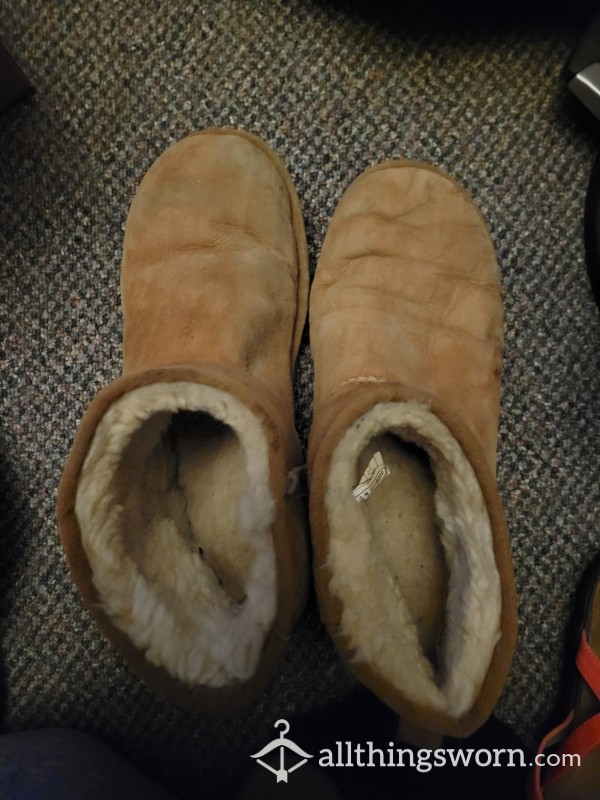 Well Worn UGGs. Barefoot