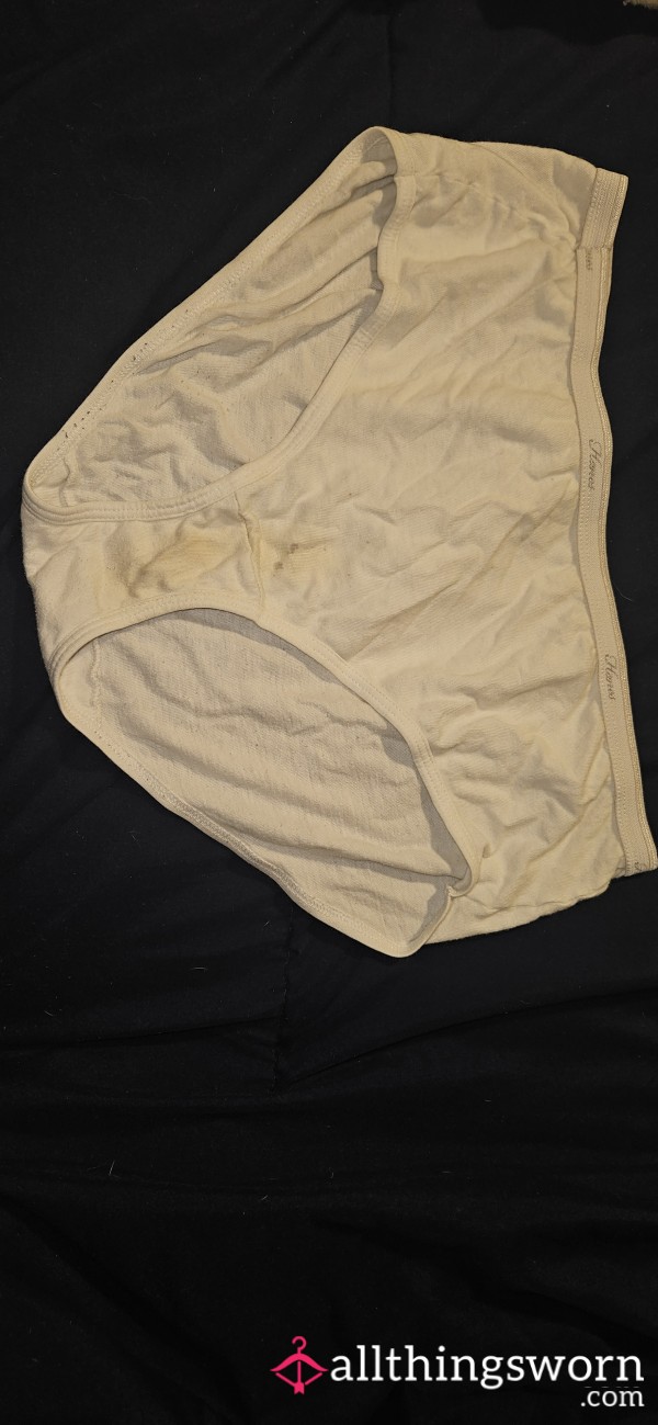 Well-Worn White Panties